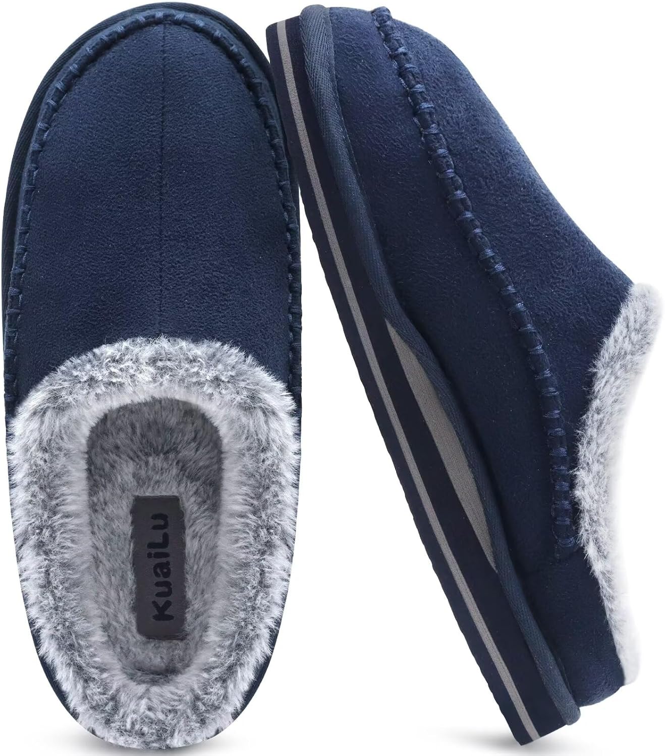 KuaiLu Mens Clog Slippers with Arch Support for Comfort