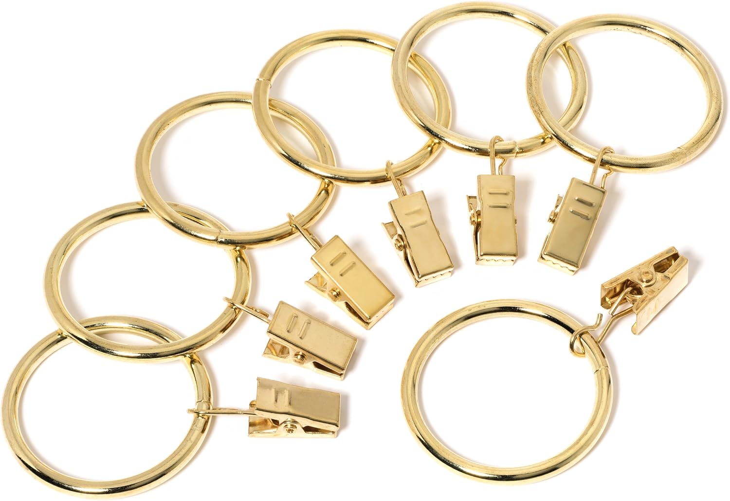 Iron Curtain Clip Rings - Set of 10 for Perfectly Hanging Curtains