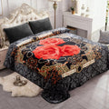 JYK Plush Fleece Blanket Queen Size 75 x 91 in - Soft Warm Korean Mink