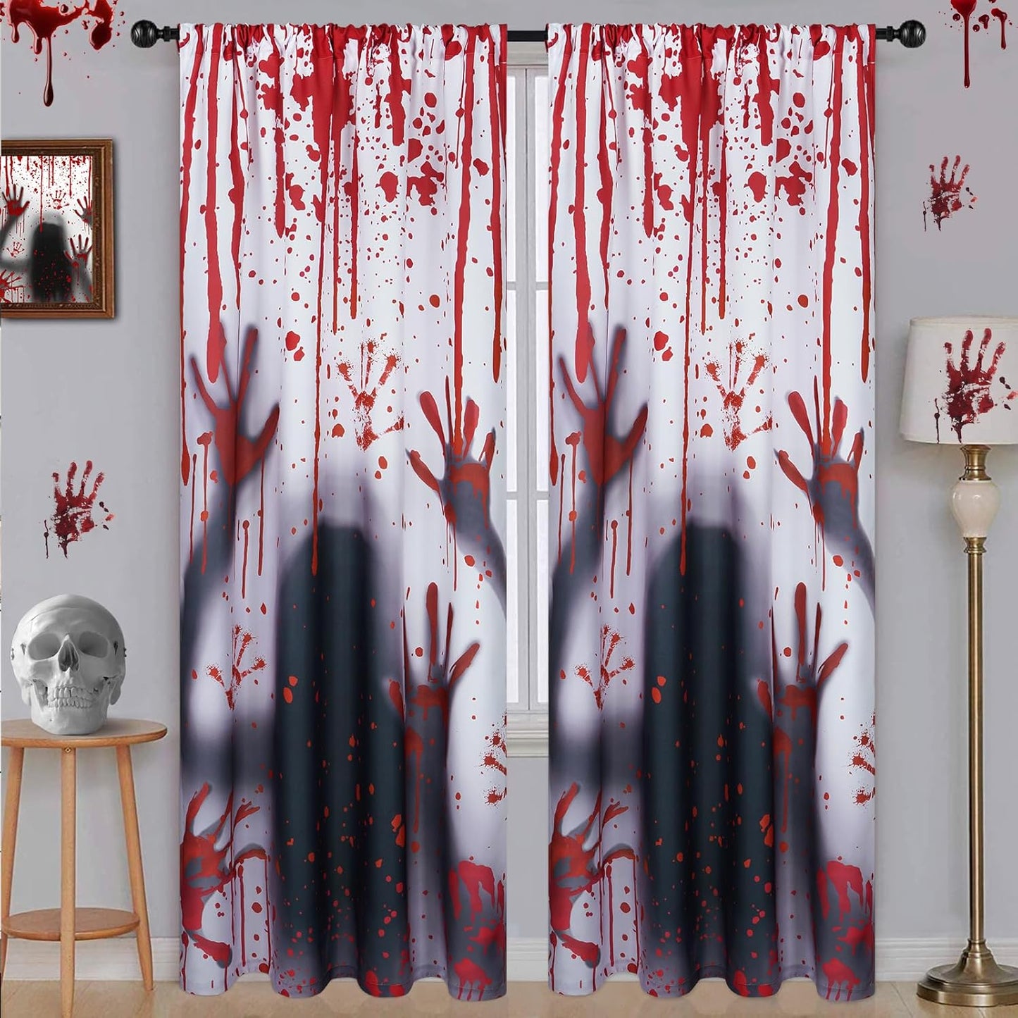 Spooky Halloween Window Curtains