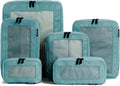 Compression Packing Cubes for Travel 6-Pack Teal - Space Saving