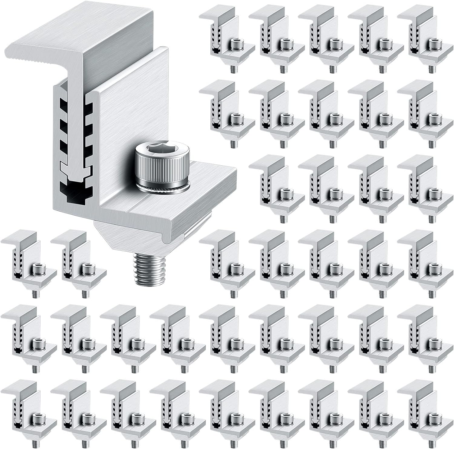 Zhengmy Solar Panel End Clamp Mounting Z Bracket for Easy Install