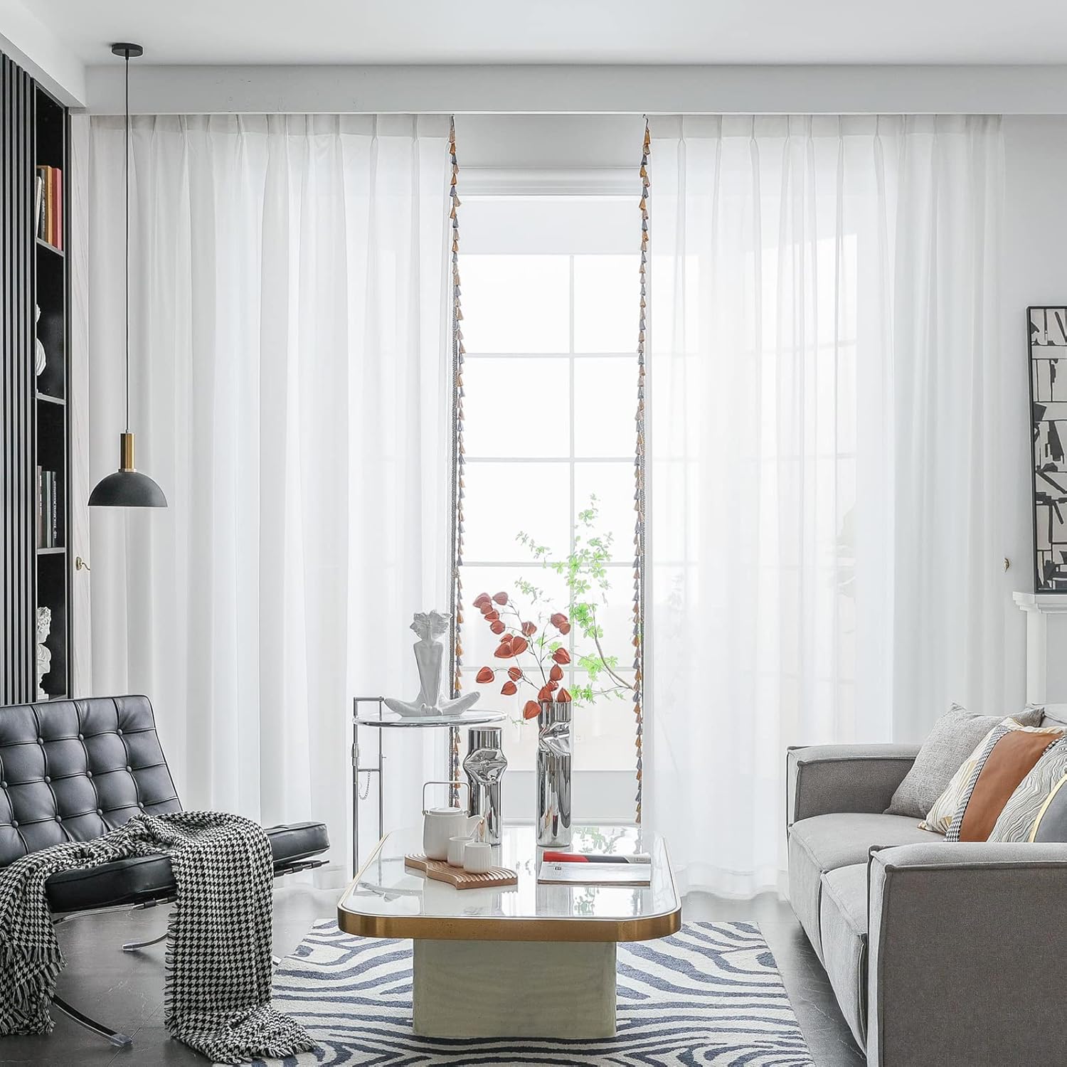 Light up your space with White Embroidered Sheer Curtains