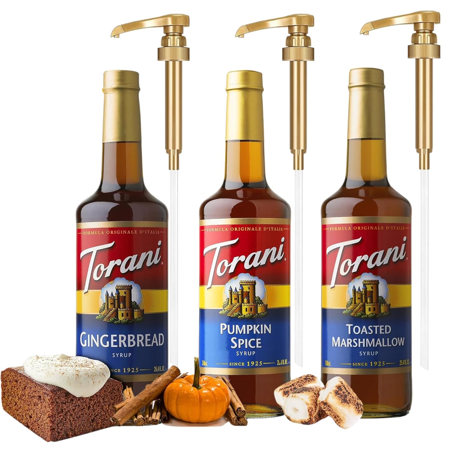 Winter Holiday Syrup 3 Pack with Gingerbread, Pumpkin Spice & More