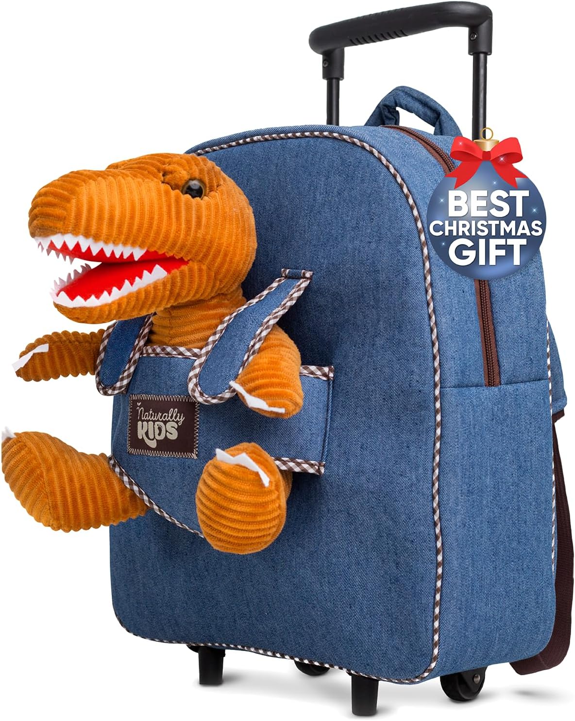 Dinosaur Toddler Luggage for Boys - Fun Rolling Backpack