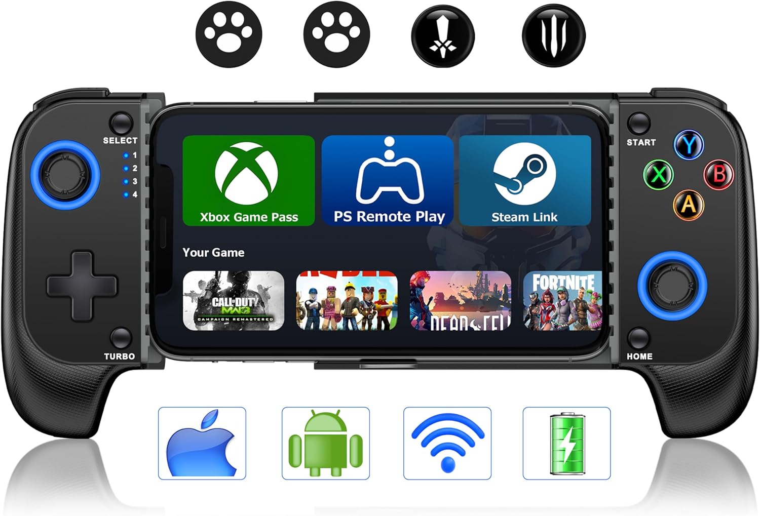 KICKDOT Wireless Phone Controller for iPhone and Android Gaming