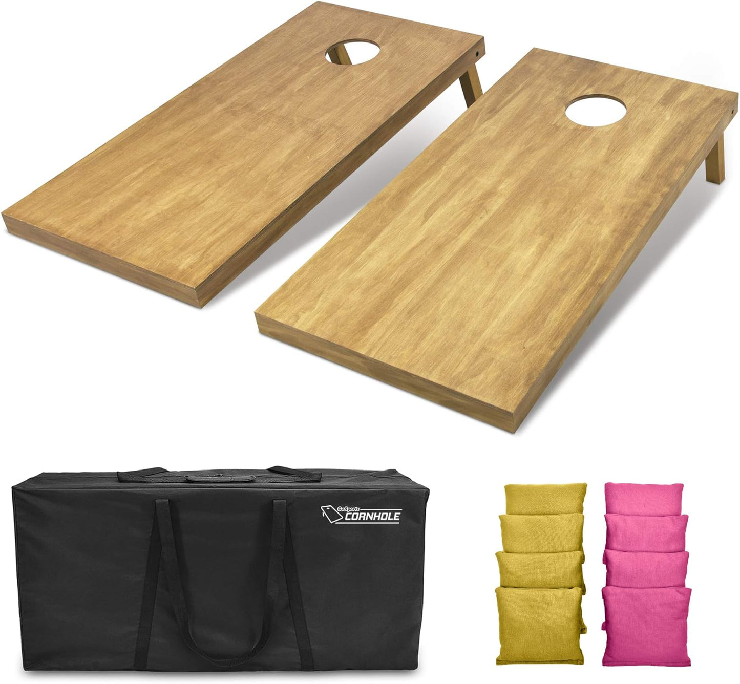 GoSports 4 ft x 2 ft Wooden Cornhole Boards Set for Fun