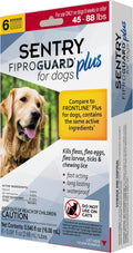 SENTRY Fiproguard Plus Flea and Tick Prevention for Dogs - 6 Month