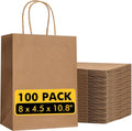 Brown Paper Bags with Handles for Gifts, Retail, and Parties
