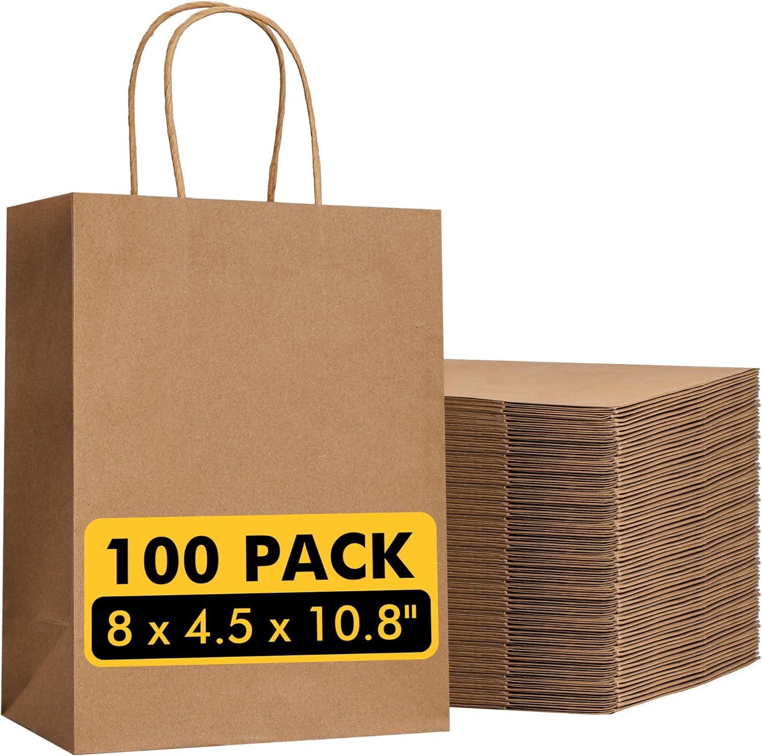 Brown Paper Bags with Handles for Gifts, Retail, and Parties