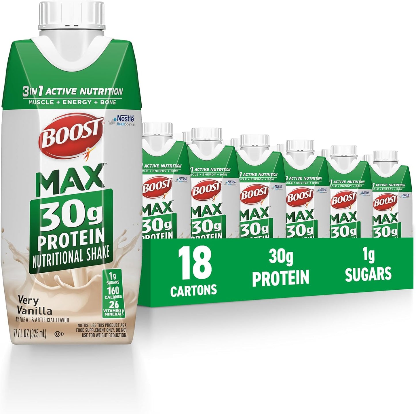 BOOST MAX Protein Shakes - 30g High Protein for Recovery