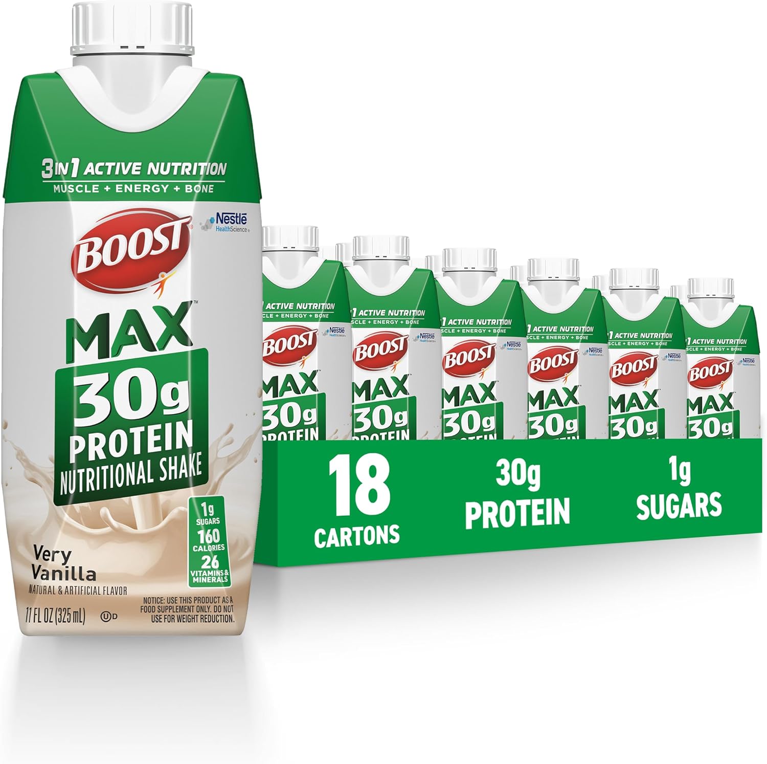 BOOST MAX Protein Shakes - 30g High Protein for Recovery