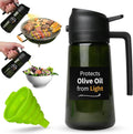 Premium Oil Sprayer for Cooking Dark Green Glass 16oz - Mess-Free