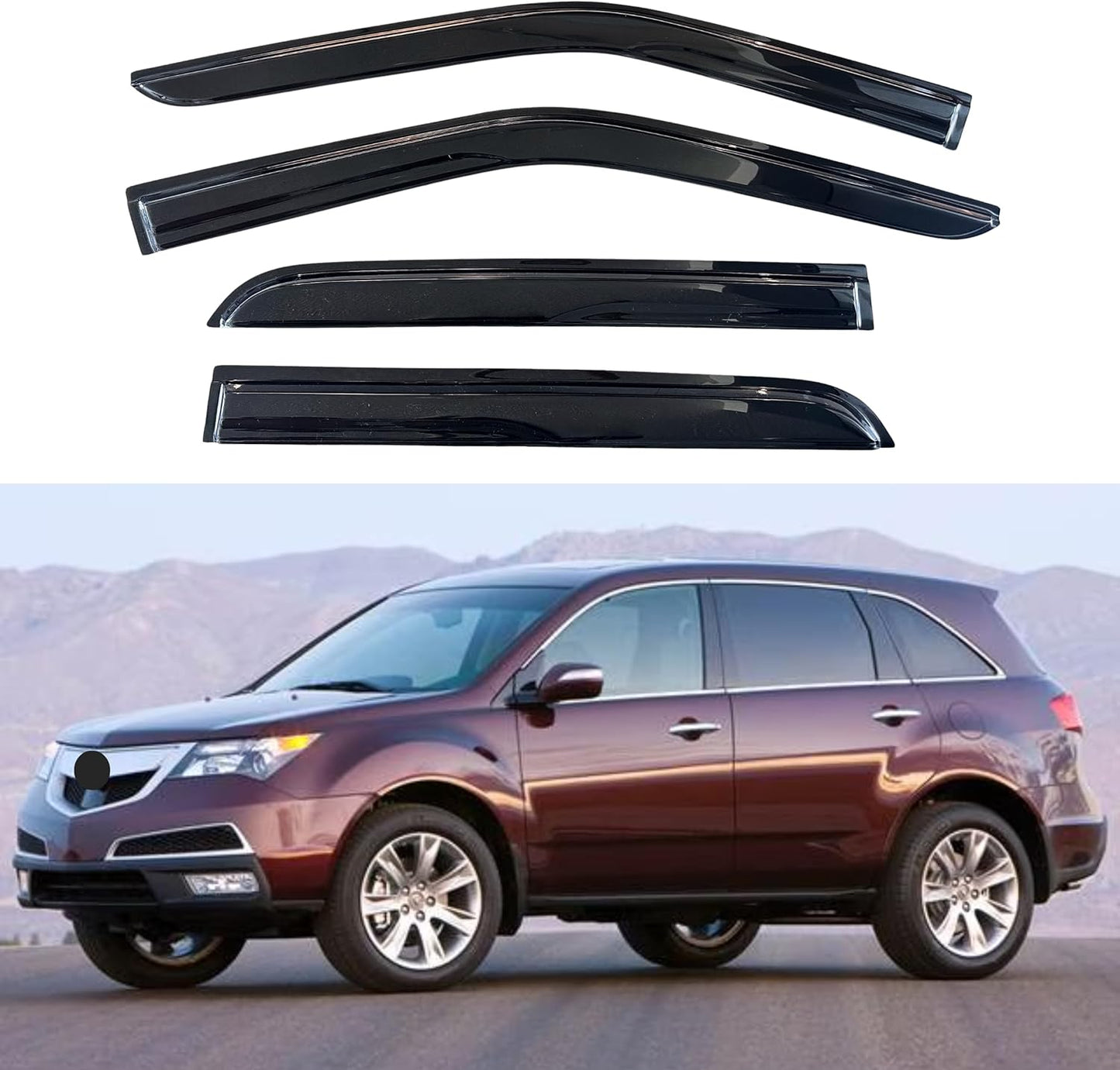 KPY Window Visor Rain Guard for Acura MDX 2007-2013 Models