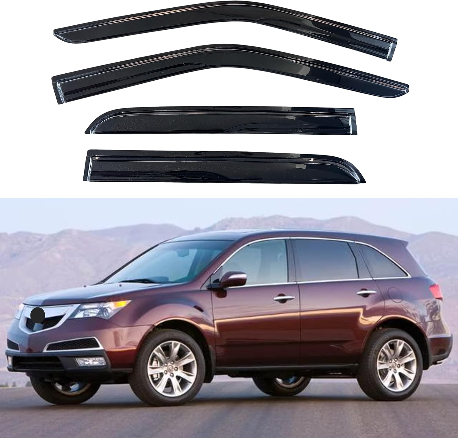 KPY Window Visor Rain Guard for Acura MDX 2007-2013 Models