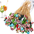 Festive Bamboo Picks for Appetizers & Drinks