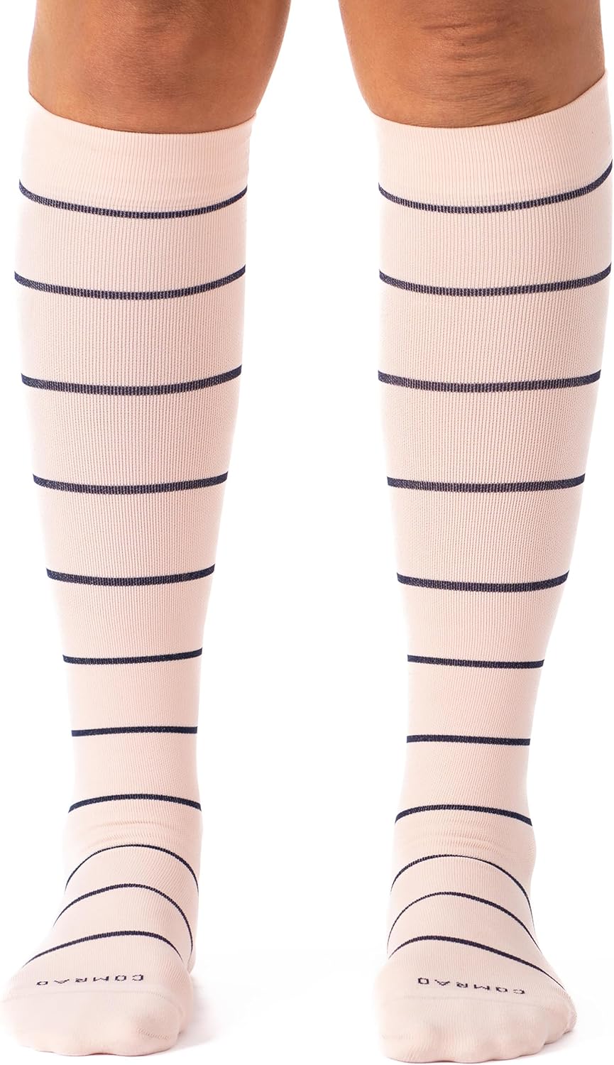 Comrad Nylon Knee High Compression Socks for All-Day Support