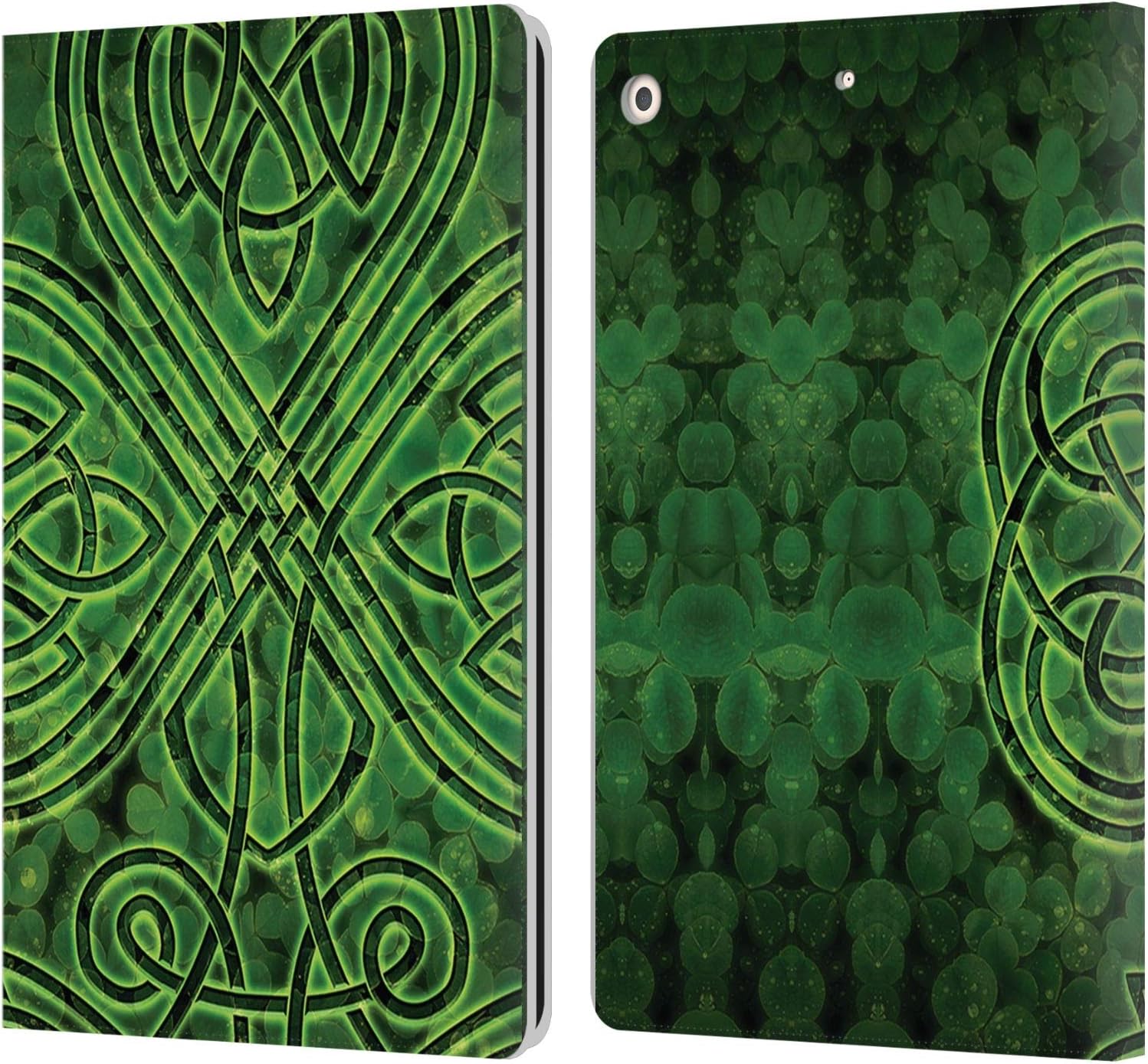 Brigid Ashwood Irish Shamrock Leather Wallet Case for iPad 10.2