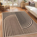Easy Jute 4x6 Rug for Patio Non-Slip Dark Brown - Washable Mat