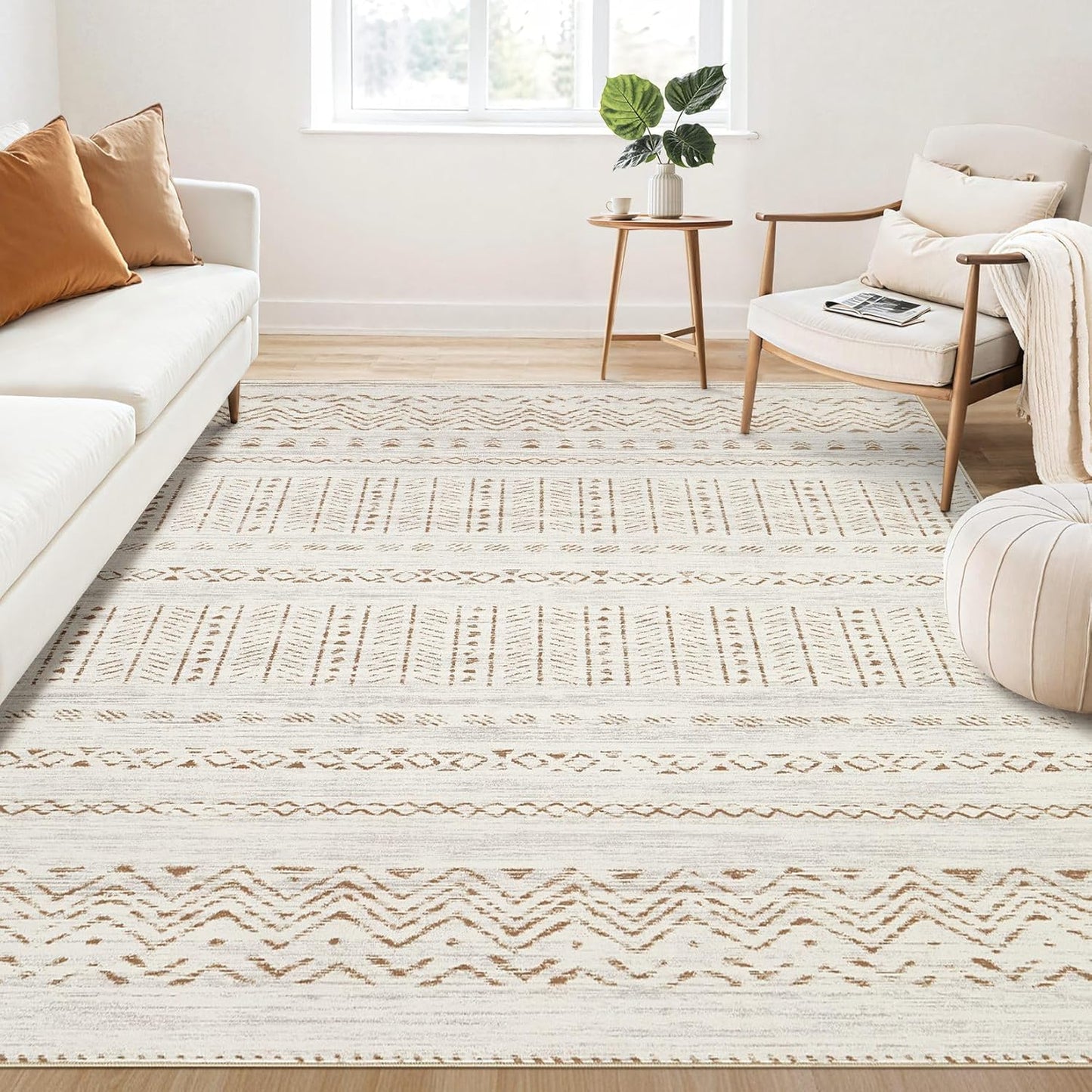 Soft Washable Boho Rug: Non-Slip 5x7 Beauty