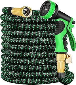 Expandable Garden Hose 50 ft with 10 Function Nozzle Sprayer