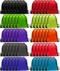 Drawstring Backpack Cinch Bags Bulk Nylon Draw String Sport Bag - 10