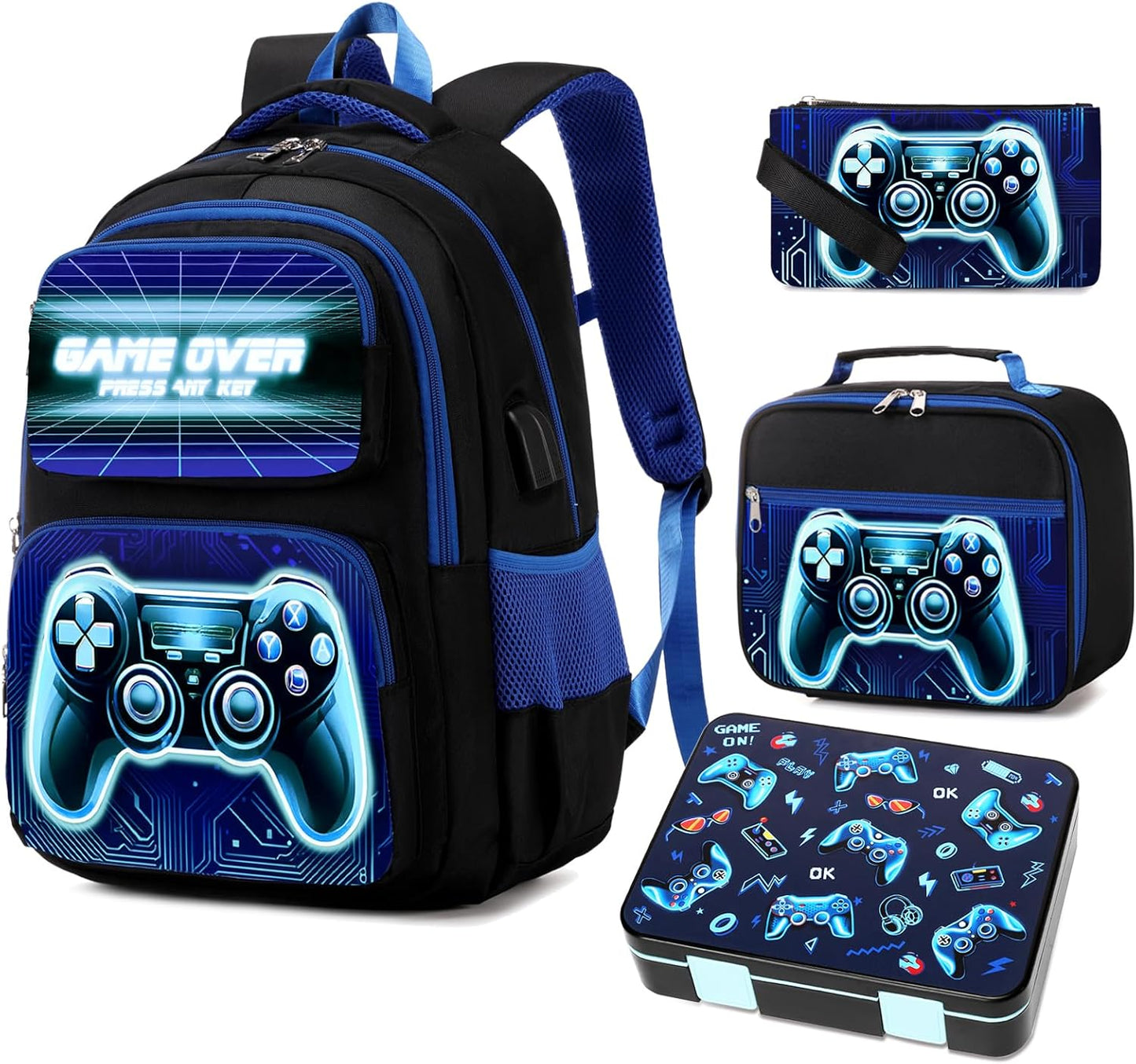 Bevalsa Kids Backpack Set with Bento Box and Insulated Bag