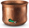 Garden Hose Pot Holder - Rustic Expandable Hose Storage with Drainage