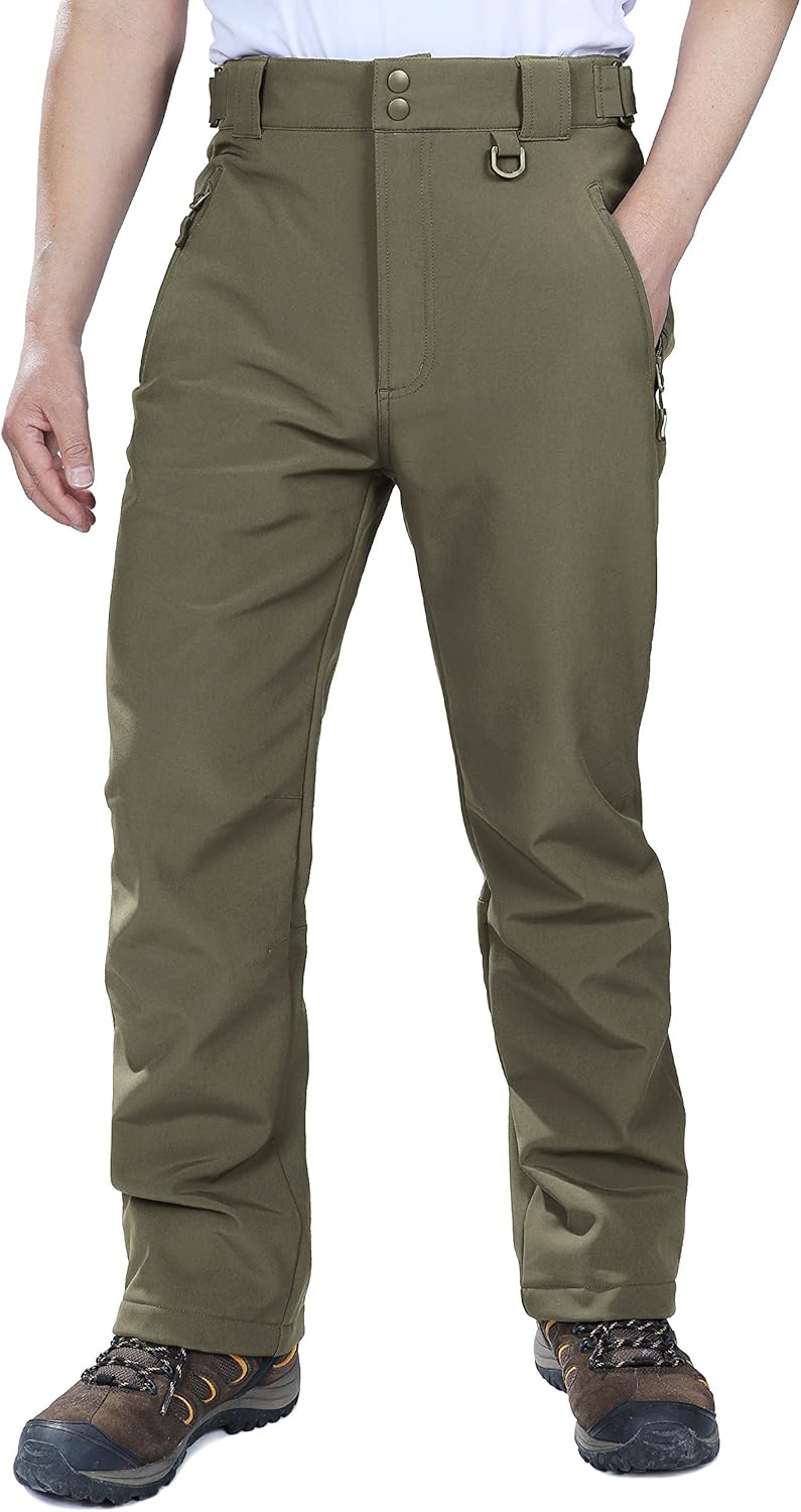 Outdoor Ventures Men's Lite Waterproof Windproof Fleece Pants