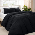 Oversized King Microfiber Duvet Cover Set - Black Ultra Soft