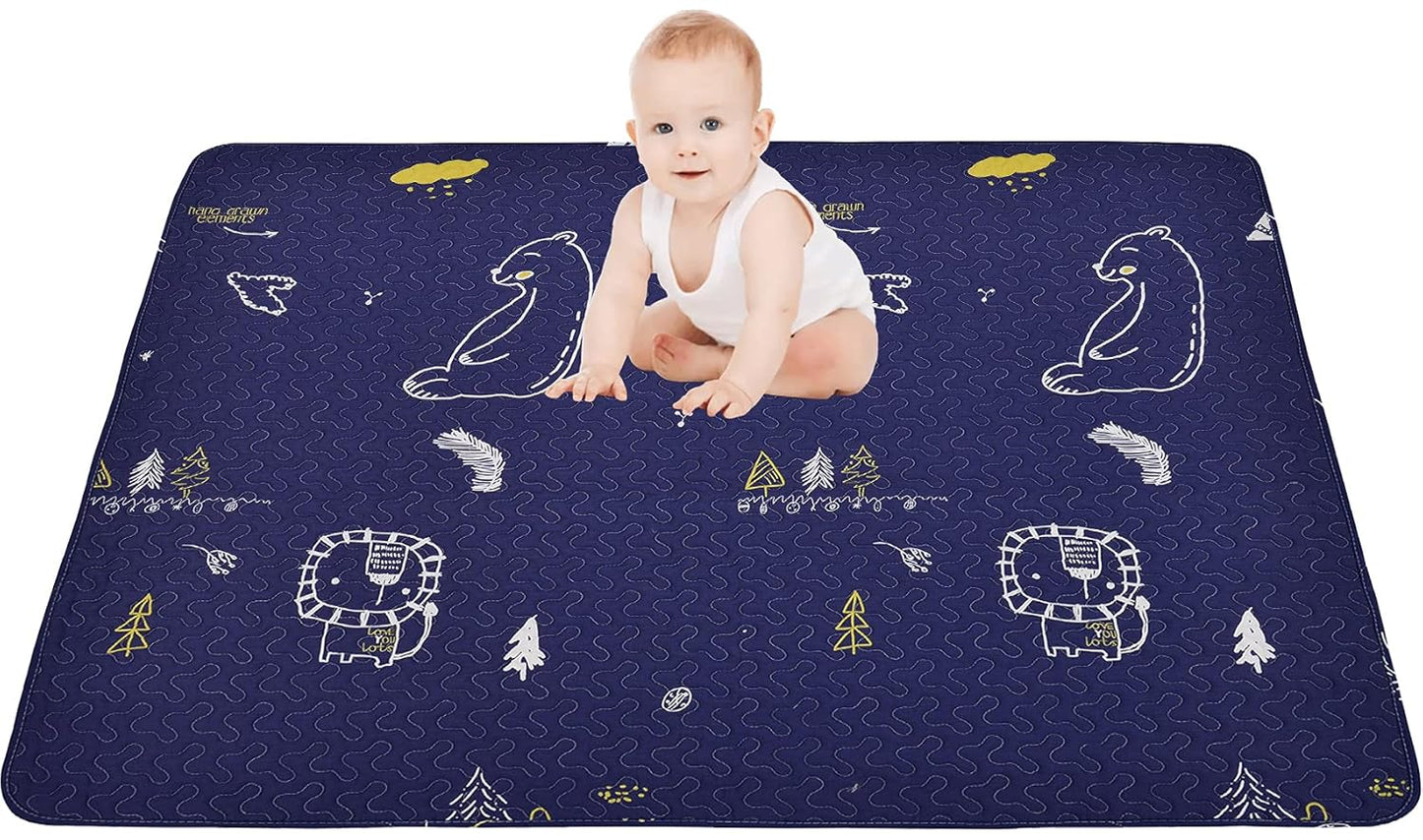 MatLeya Portable Baby Play Mat: Soft, Washable, Non-Toxic