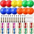 Bulk Size 5 Deflated Soccer Balls 12 Pack with Pumps & Jump Ropes