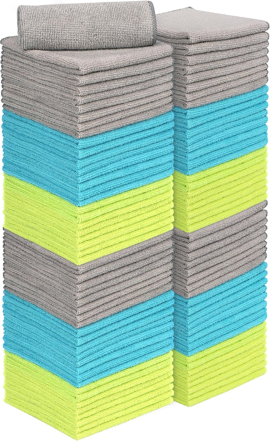 AIDEA Microfiber Cleaning Cloths-100Pack: Lint-Free Absorbency