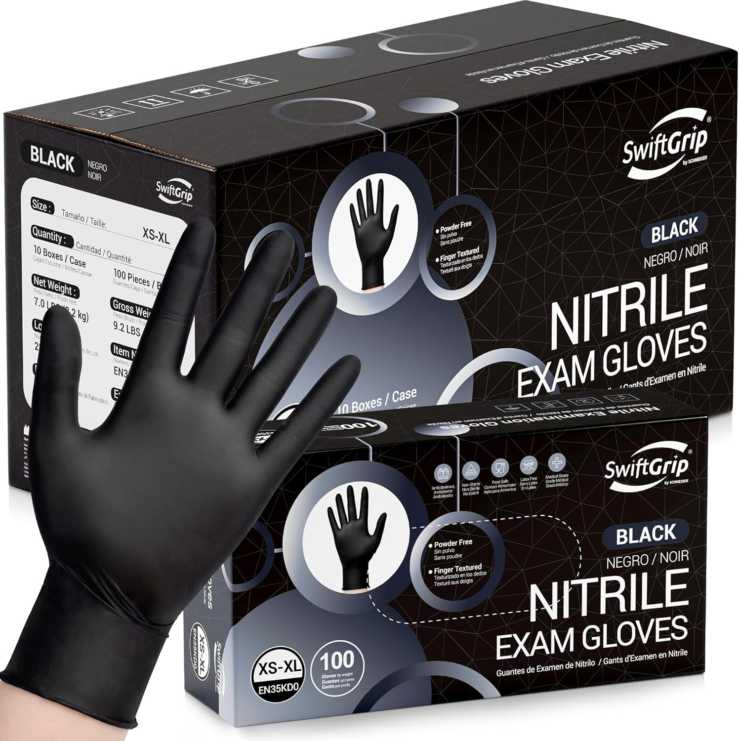 Disposable Nitrile Exam Gloves for Medical, Cooking & More
