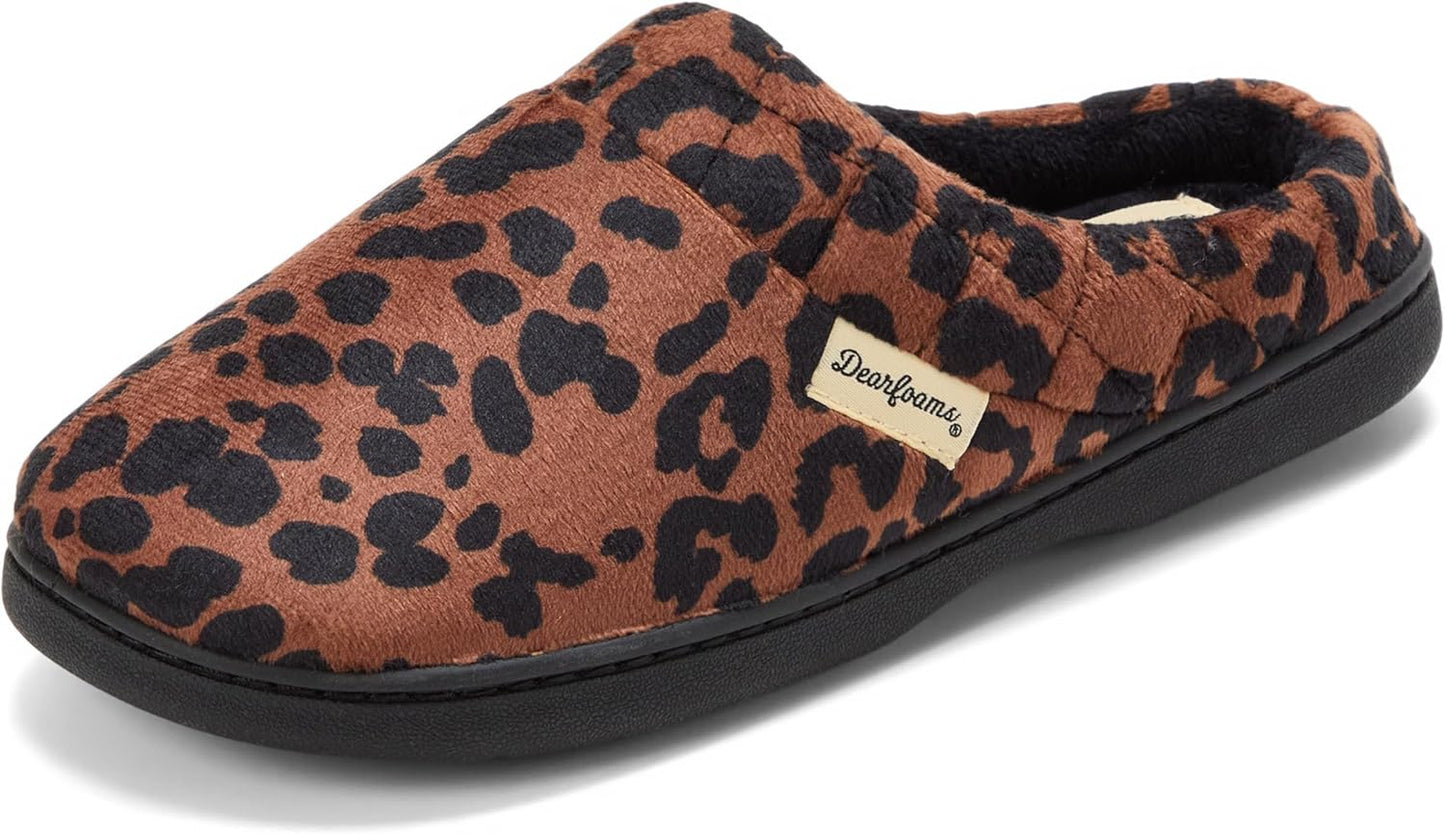 Darcy Velour Clog Slippers for Women with Memory Foam Comfort