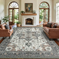 9x12 Area Rugs for Living Room - Machine Washable Vintage Floral