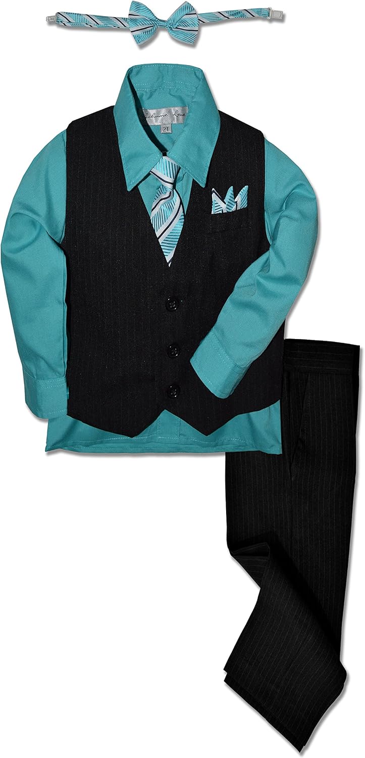 Pinstripe Boys Formal Dresswear Vest Set for Stylish Kids