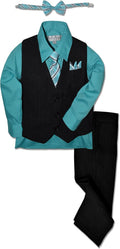 Pinstripe Boys Formal Dresswear Vest Set - Sharp, Versatile Fit