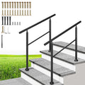 3 Step Hand Rails for Outdoor Steps - Durable Galvanized Steel Rails