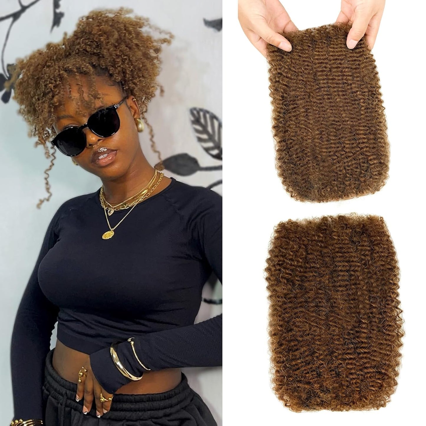 14 Inch Afro Kinky Bulk Human Hair for Twist Extensions
