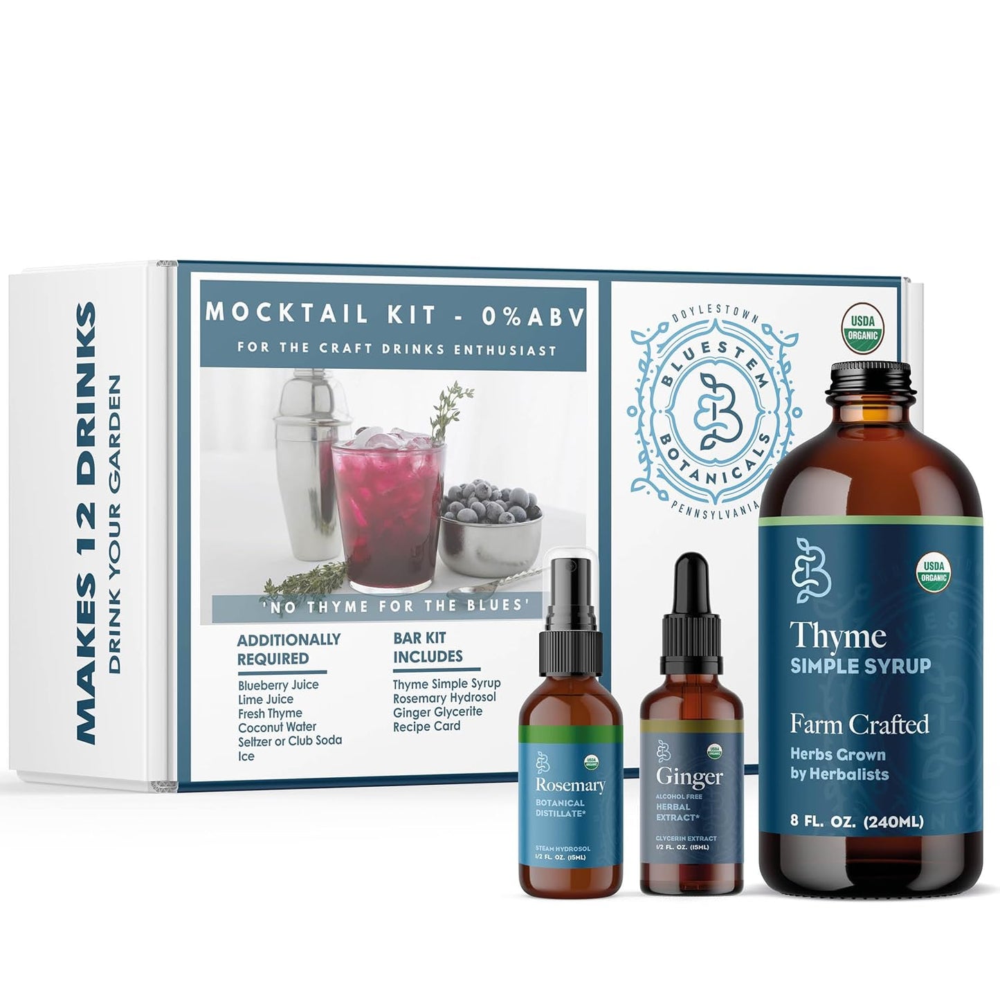 Bluestem Botanicals Organic Mocktail Trio: Herbal Bliss!