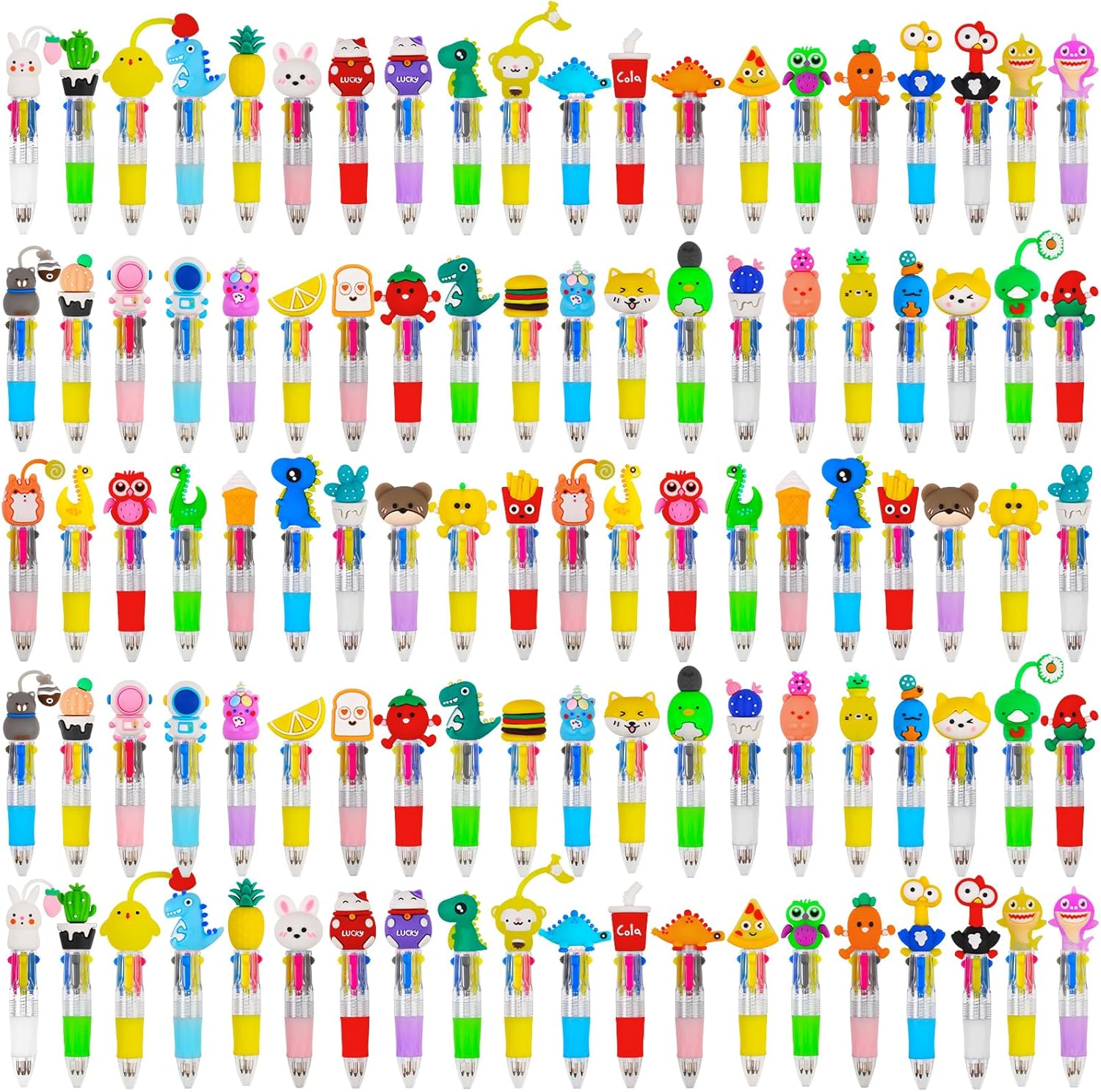 CZWZ 100Pcs Mini Multicolor Pens for Kids' Parties and Gifts