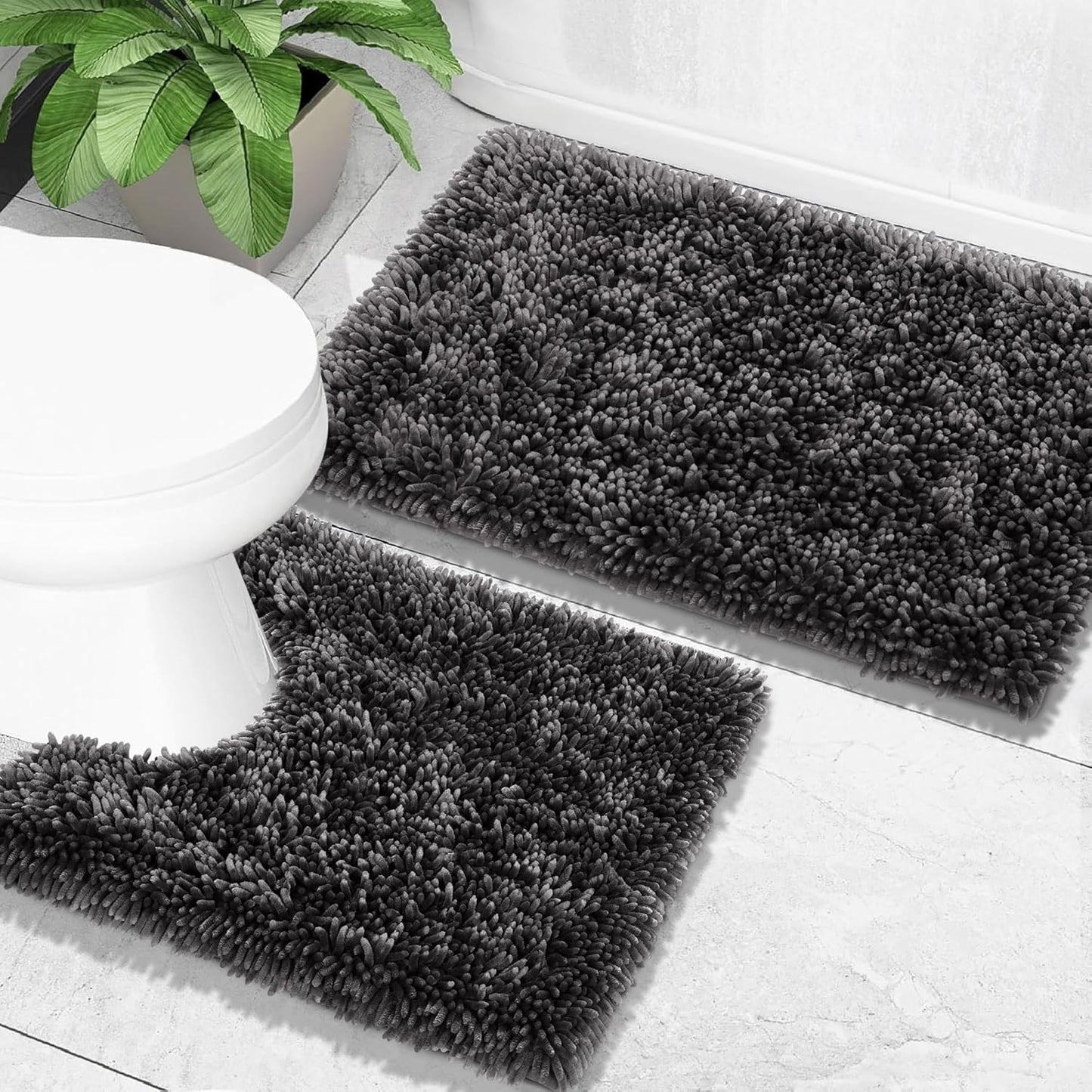 Yimobra Bathroom Rugs Sets 2 Piece for Soft Absorbent Comfort