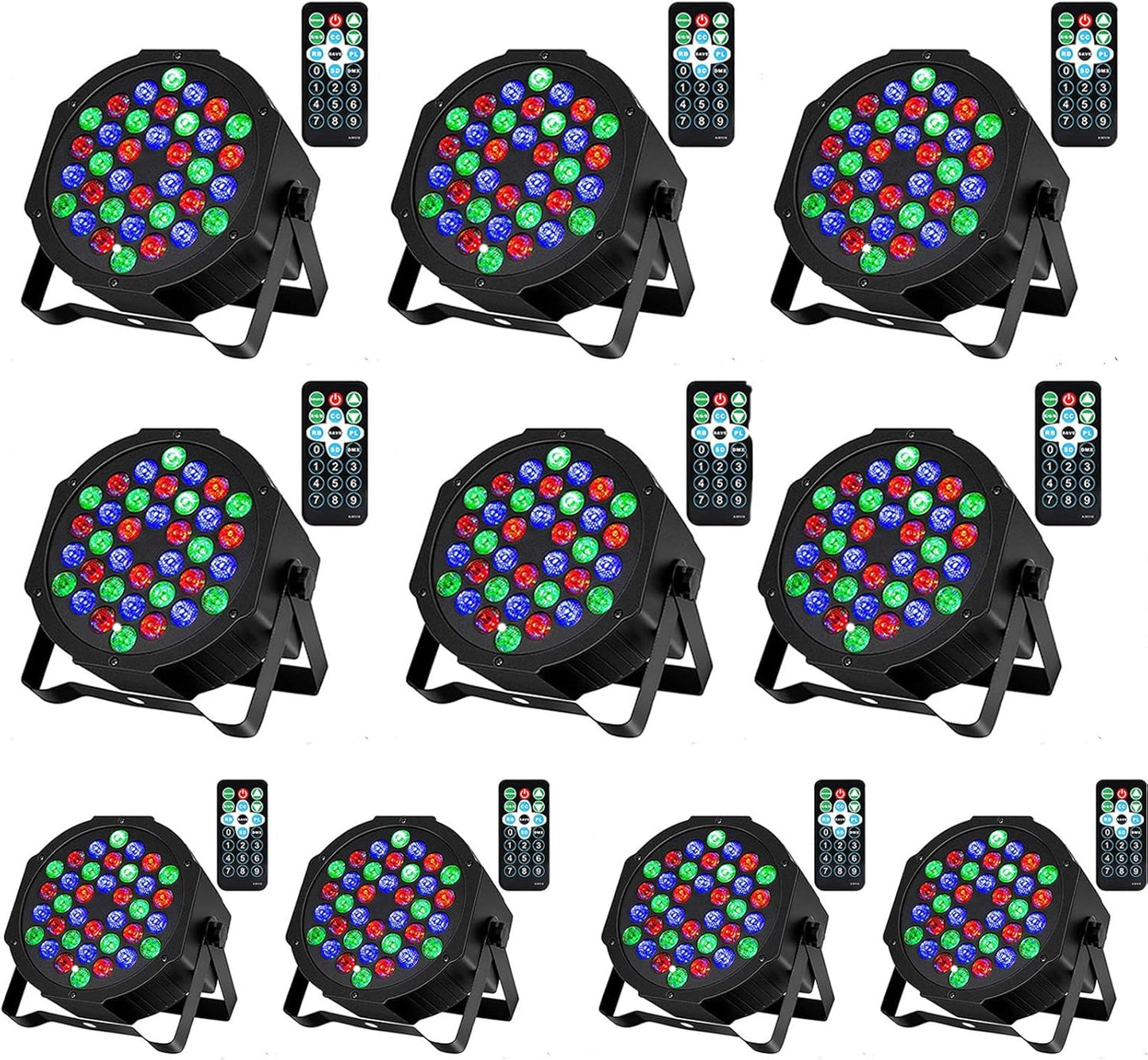 Litake DJ Par Lights - RGB 36 LED Stage Lights for Events