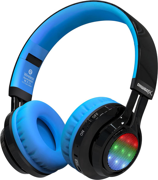 Riwbox Kids Wireless Headphones V5.2 with LED Light