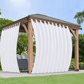 Outdoor Curtains 110 x 96 in 2 Panels White - Weatherproof Patio