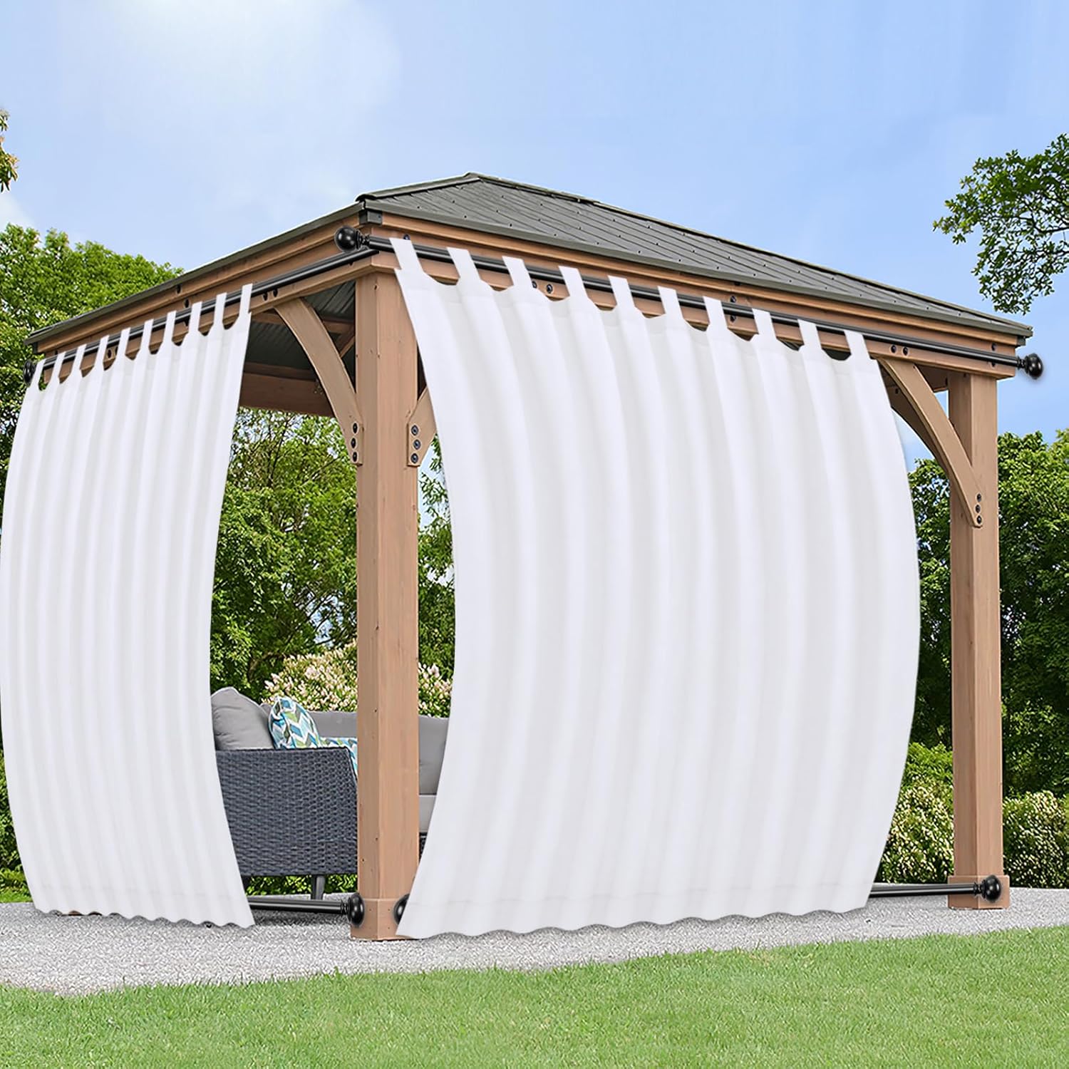 PureFit Outdoor Curtains for Privacy and Weather Protection