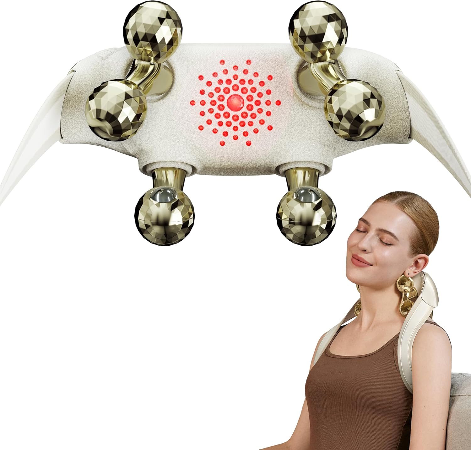 SKG Neck Massager for Pain Relief with Heat and Deep Tissue