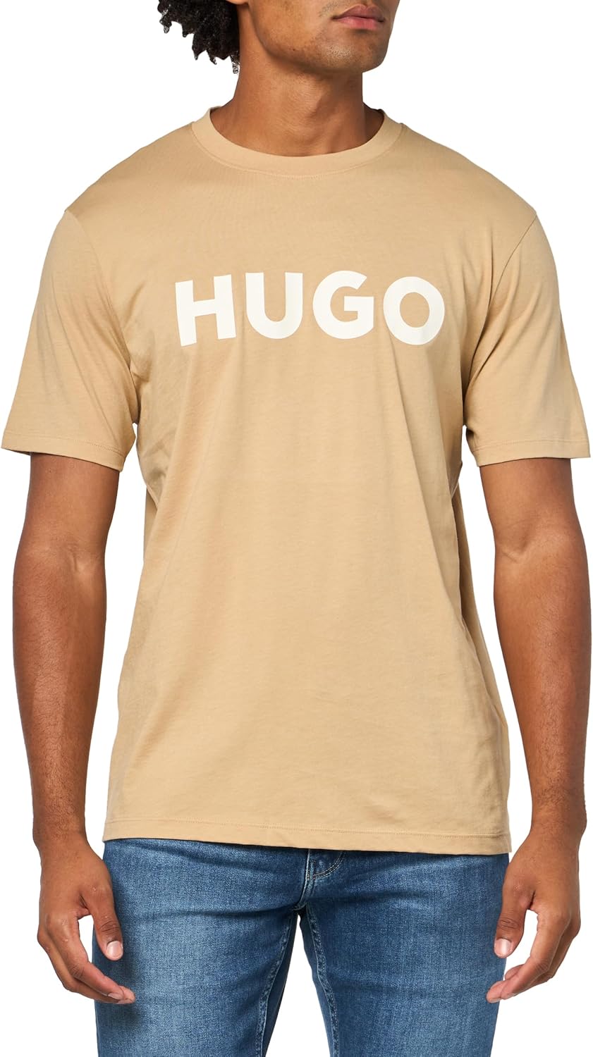 HUGO Mens Print Logo Short Sleeve T-Shirt for Stylish Comfort