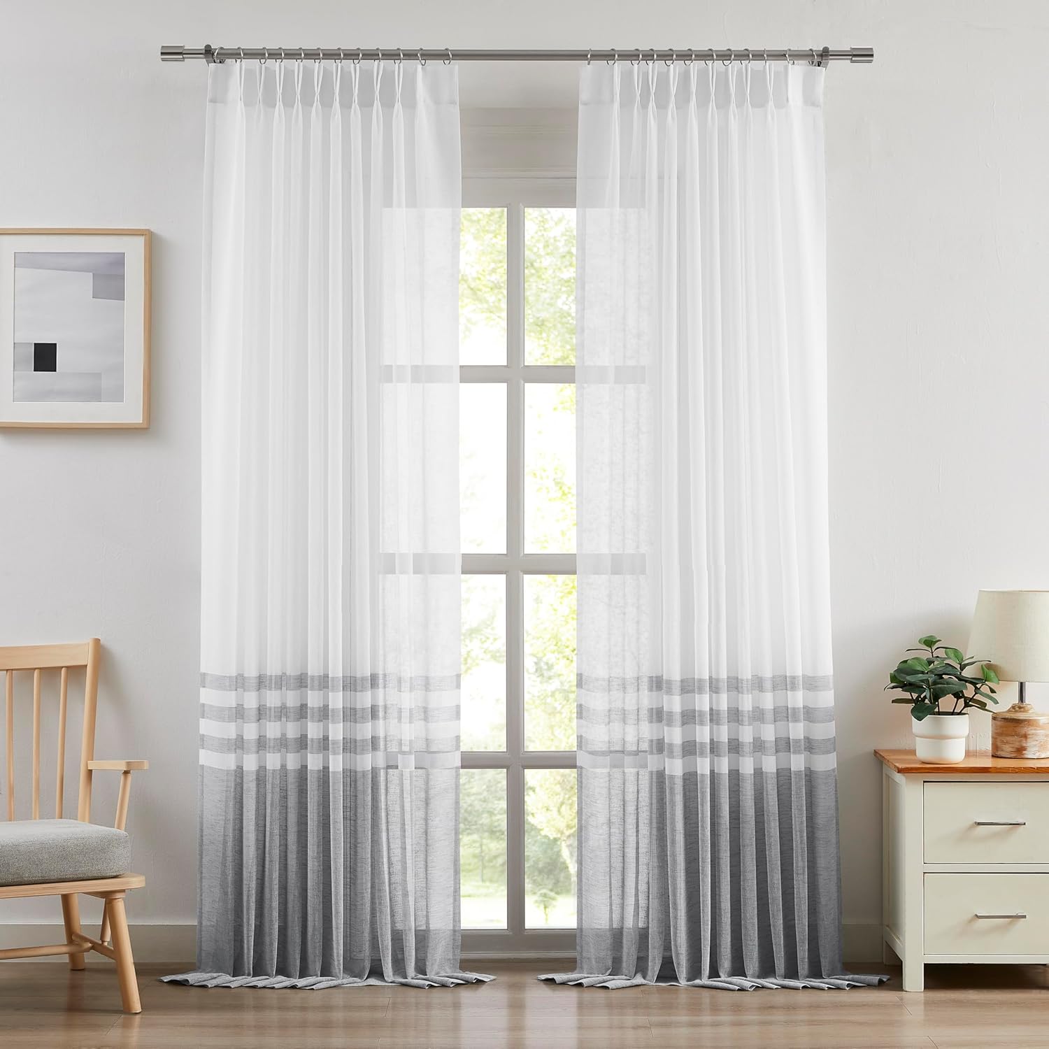 Pinch Pleated Curtains 95 Inches Long for Elegant Living Spaces